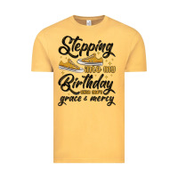 Vintage Mustard stepping into my birthday with god s grace and mer Vintage Tee - MaliasSmallBusiness