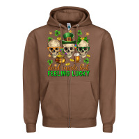 Chestnut Dead inside but feeling lucky st. patricks day Zipper Hoodie - Neo Western
