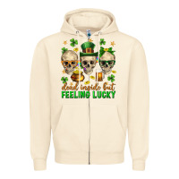 Sandshell Dead inside but feeling lucky st. patricks day Zipper Hoodie - Neo Western