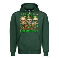Sports Green Dead inside but feeling lucky st. patricks day Zipper Hoodie - Neo Western