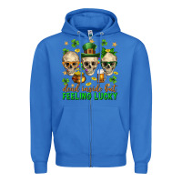 True Royal Dead inside but feeling lucky st. patricks day Zipper Hoodie - Neo Western