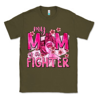 Army Green My Mom Is a Fighter with Ribbon Classic Tee - texasbilliewilder