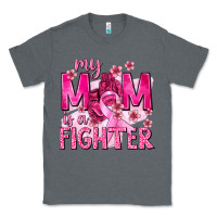 Charcoal Heather My Mom Is a Fighter with Ribbon Classic Tee - texasbilliewilder