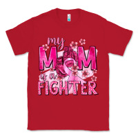 Red My Mom Is a Fighter with Ribbon Classic Tee - texasbilliewilder