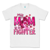 White My Mom Is a Fighter with Ribbon Classic Tee - texasbilliewilder
