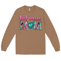 Toasted Coconut hot mess mom Long Sleeve Tee - texasbilliewilder
