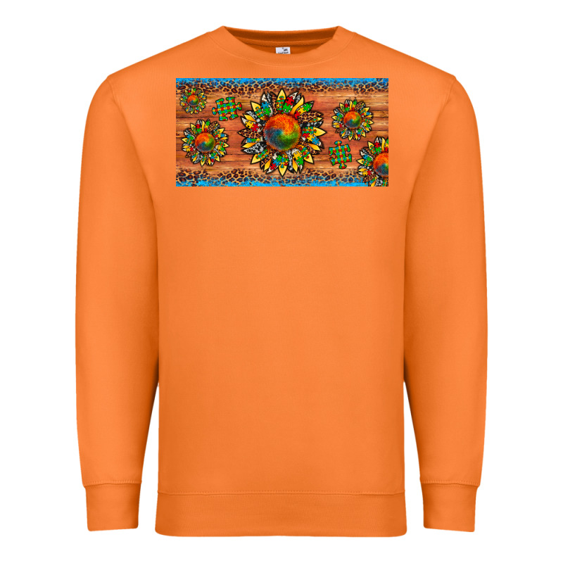 Autism Awareness Sunflower Puzzle License Plate Premium Sweatshirt by Artiststas | Teevron
