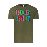Vintage Olive holly jolly Vintage Tee - MaliasSmallBusiness