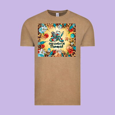Occupational Therapist Vintage Tee Designed By Barkaloodesign