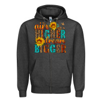 Charcoal Heather aim higher dream bigger Zipper Hoodie - HRA Design Shop