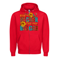 Red aim higher dream bigger Zipper Hoodie - HRA Design Shop
