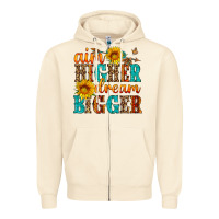 Sandshell aim higher dream bigger Zipper Hoodie - HRA Design Shop