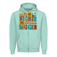 Seafoam aim higher dream bigger Zipper Hoodie - HRA Design Shop