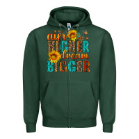 Sports Green aim higher dream bigger Zipper Hoodie - HRA Design Shop