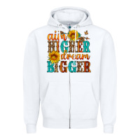 White aim higher dream bigger Zipper Hoodie - HRA Design Shop