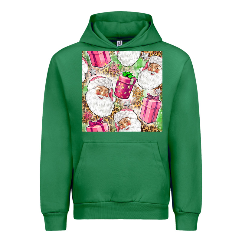 Pink Christmas Santa Claus And Gift Box Urban Hoodie by NancyCooperArtShop | Teevron