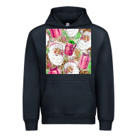 Navy Pink Christmas Santa Claus and gift box Urban Hoodie - NancyCooperArtShop