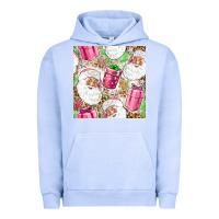 Pigment Grape Ice Pink Christmas Santa Claus and gift box Urban Hoodie - NancyCooperArtShop