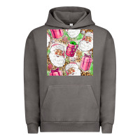 Pigment Tornado Pink Christmas Santa Claus and gift box Urban Hoodie - NancyCooperArtShop