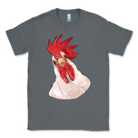 Charcoal Heather silly chicken head Classic Tee - RanaPortraitStore