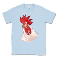 Dusty Blue silly chicken head Classic Tee - RanaPortraitStore