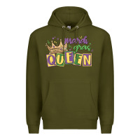 Army Green mardi gras queen Premium Hoodie - MaliasSmallBusiness
