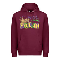 Burgundy mardi gras queen Premium Hoodie - MaliasSmallBusiness