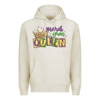 Oatmeal Heather mardi gras queen Premium Hoodie - MaliasSmallBusiness