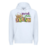 White mardi gras queen Premium Hoodie - MaliasSmallBusiness