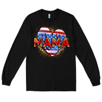 Black American mama heart Long Sleeve Tee - Zillion Design Studio