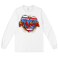White American mama heart Long Sleeve Tee - Zillion Design Studio
