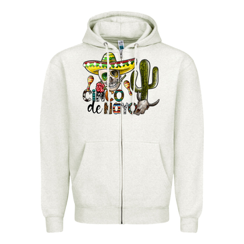 Cinco De Mayo Zipper Hoodie by SublimationCraftShop | Teevron