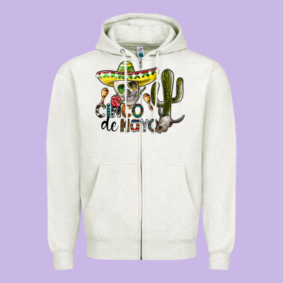 Cinco De Mayo Zipper Hoodie Designed By Sublimationcraftshop