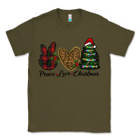 Army Green peace love christmas Classic Tee - RanaPortraitStore