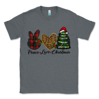 Charcoal Heather peace love christmas Classic Tee - RanaPortraitStore