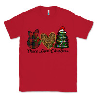 Red peace love christmas Classic Tee - RanaPortraitStore