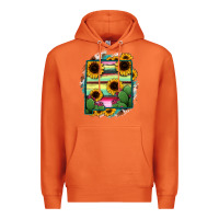 Carrot New Mexico Map Sunflower Cactus Serape Premium Hoodie - RanaPortraitStore