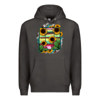 Smoke New Mexico Map Sunflower Cactus Serape Premium Hoodie - RanaPortraitStore