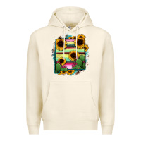 Tofu New Mexico Map Sunflower Cactus Serape Premium Hoodie - RanaPortraitStore
