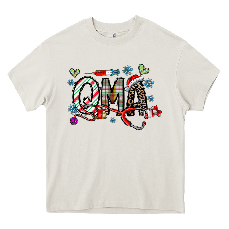 Christmas Nurse Qma Heavy Core Tee by CowhideDigitalArt | Teevron