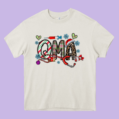 Christmas Nurse Qma Heavy Core Tee Designed By Cowhidedigitalart