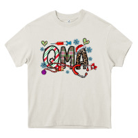 Cream christmas nurse qma Heavy Core Tee - CowhideDigitalArt