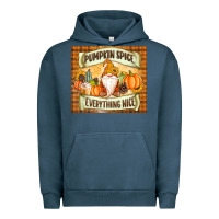 Pigment Midnight Navy Pumpkin Spice Everything Nice Gnome Urban Hoodie - MaliasSmallBusiness