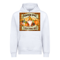 White Pumpkin Spice Everything Nice Gnome Urban Hoodie - MaliasSmallBusiness