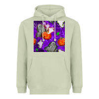 Matcha tombstone and ghosts seamless paternal Heavyweight Hoodie - BundleAndBundleShop