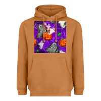Meerkat tombstone and ghosts seamless paternal Heavyweight Hoodie - BundleAndBundleShop