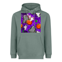Sage tombstone and ghosts seamless paternal Heavyweight Hoodie - BundleAndBundleShop