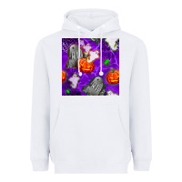 White tombstone and ghosts seamless paternal Heavyweight Hoodie - BundleAndBundleShop