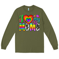 Army Green i love my moms Long Sleeve Tee - texasbilliewilder