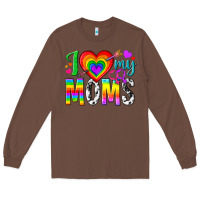 Chestnut i love my moms Long Sleeve Tee - texasbilliewilder